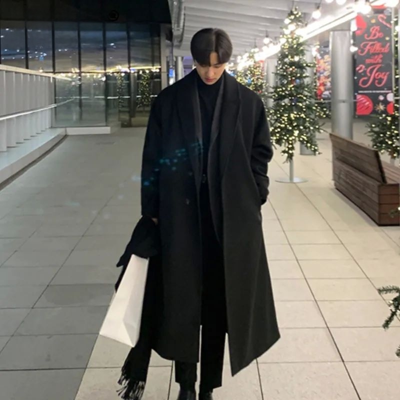 Korean Girl Lifestyle - Abrigo Holgado Casual de Estilo Coreano