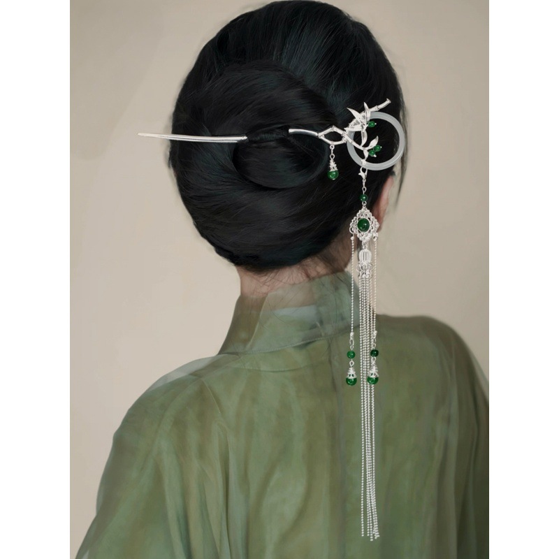 Hanbok Hair Pin - Horquilla con borla de bambú para