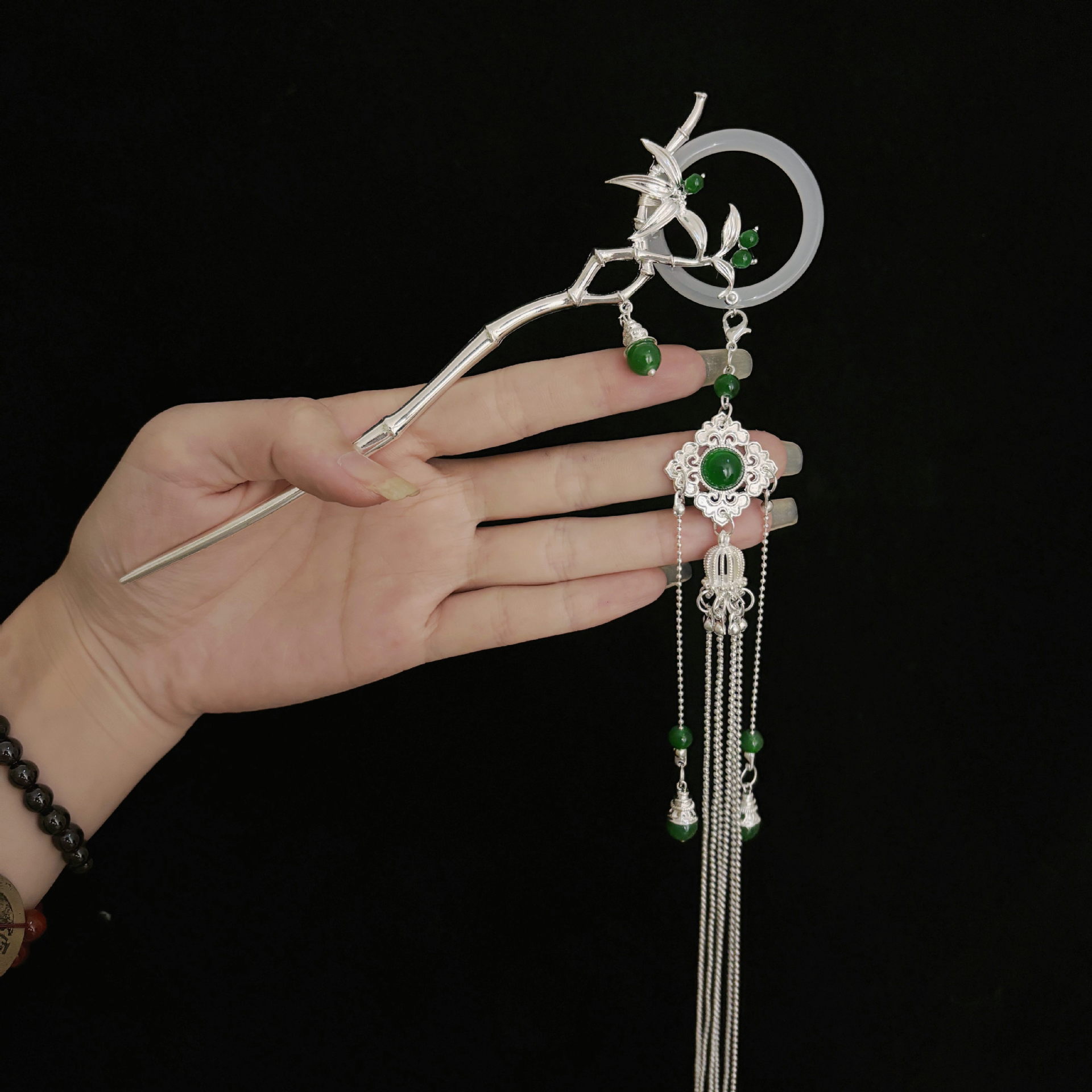 Horquilla con borla de bambú p - Hanbok Hair Pin reseña y precio