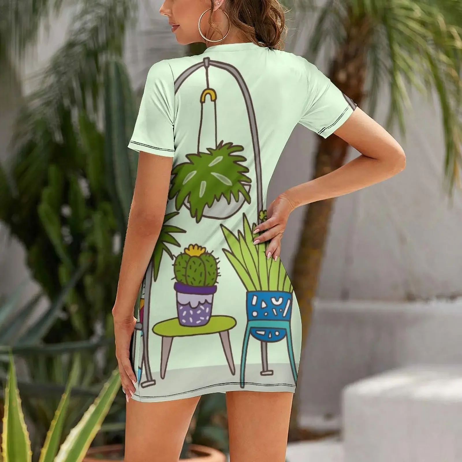 Vestido de manga corta con est - Korean Girl Lifestyle reseña y precio